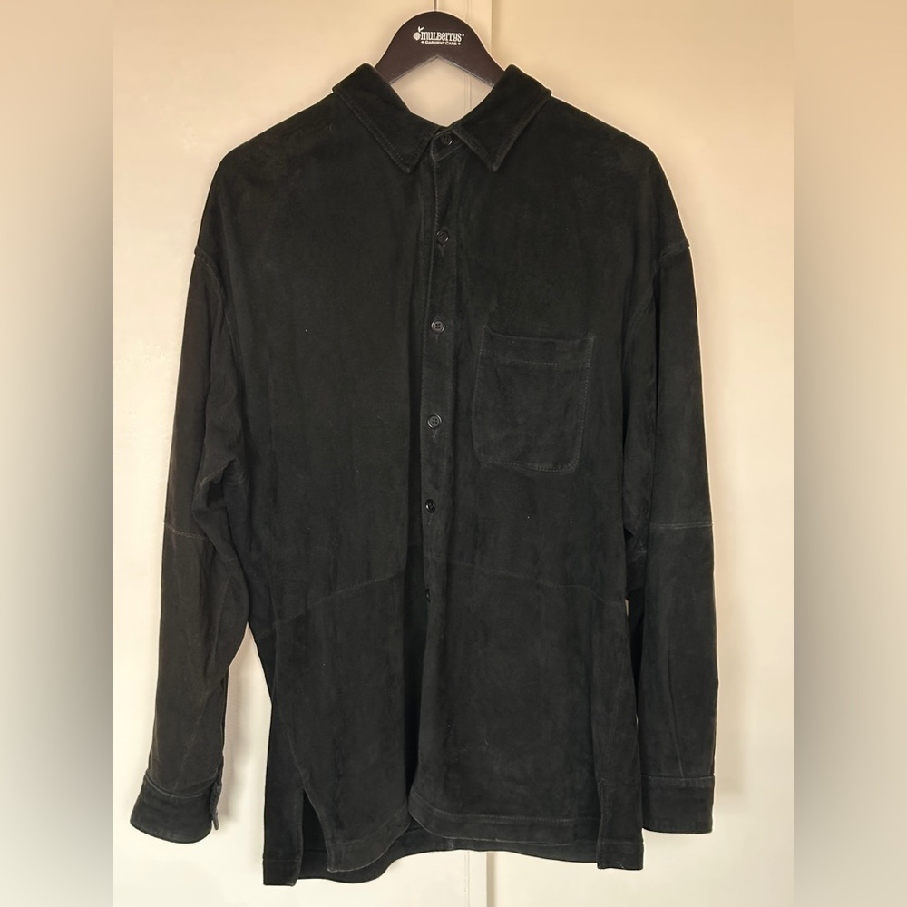 Bachrach Black Suede Shirt/Overshirt